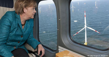 Изображение ветропарка в Балтийском море.