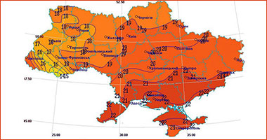 Зростання температури в Укрїні