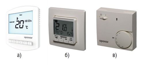 Изображение различных моделей термостатов для управления электрическим «теплым полом»