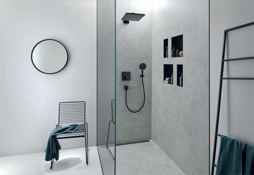 Зображення використання прихованого монтажу в душовій кімнаті